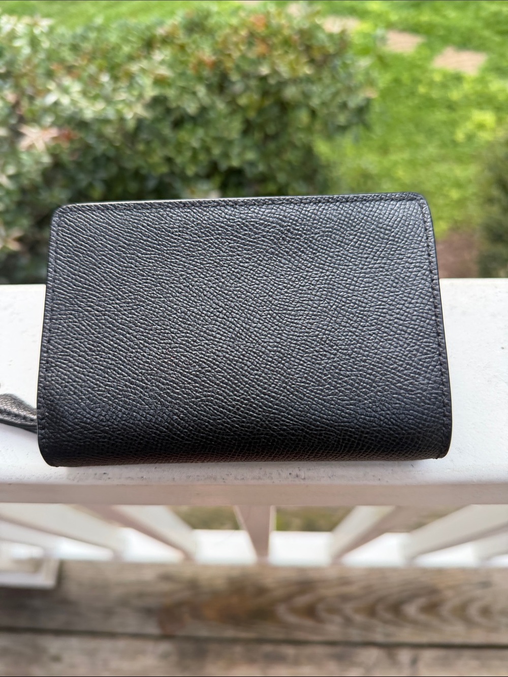 Coach Black Pebbled Leather Wallet with Silver Logo - Picture 5 of 15